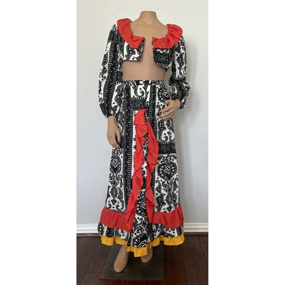 Vintage Tori Richard Honululu Skirt Top Set Hawaiian Outfit Size 8* Fits Like 0 - Picture 1 of 14